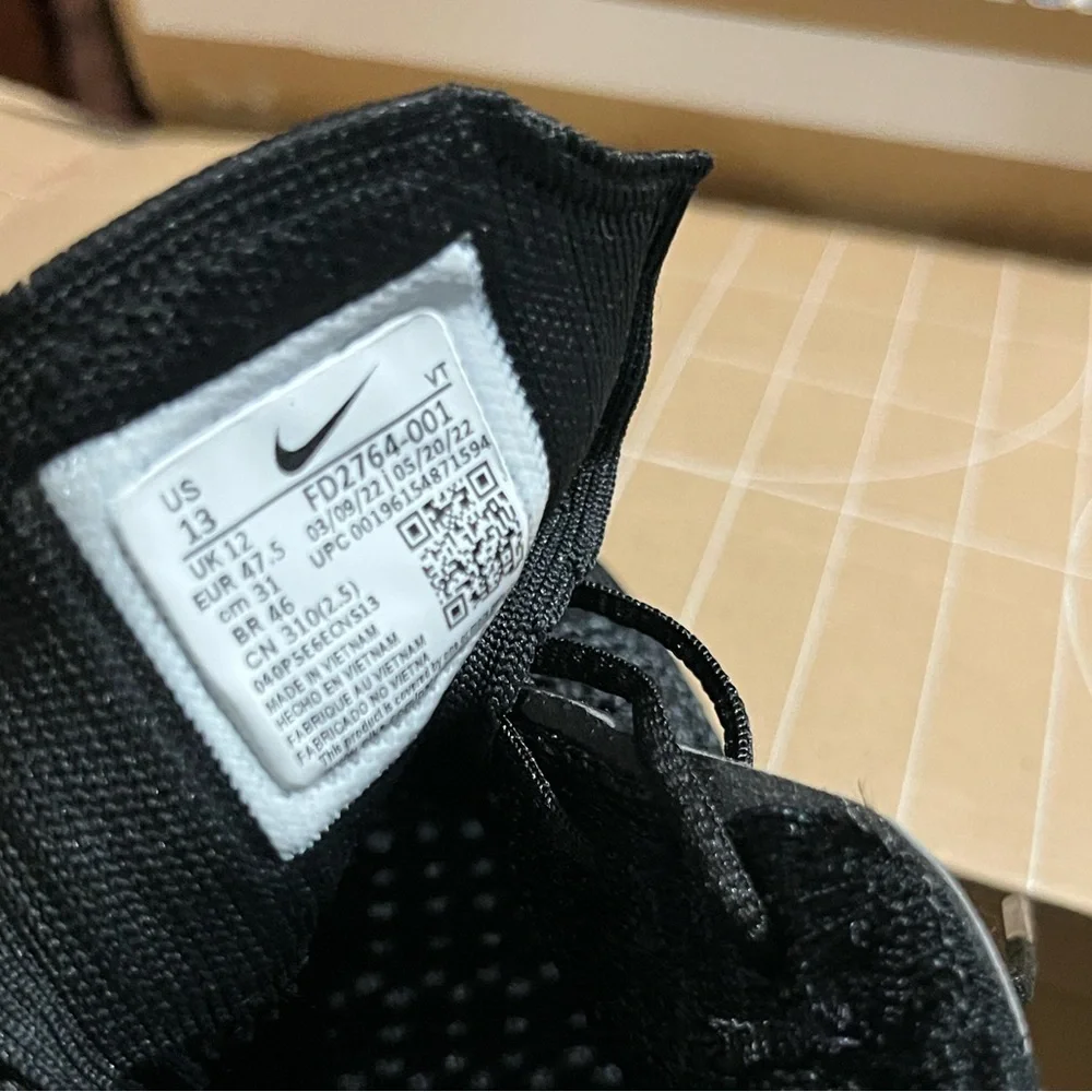 NEW Nike Air Max Flyknit Racer Mens Triple Black Shoes Sz 13